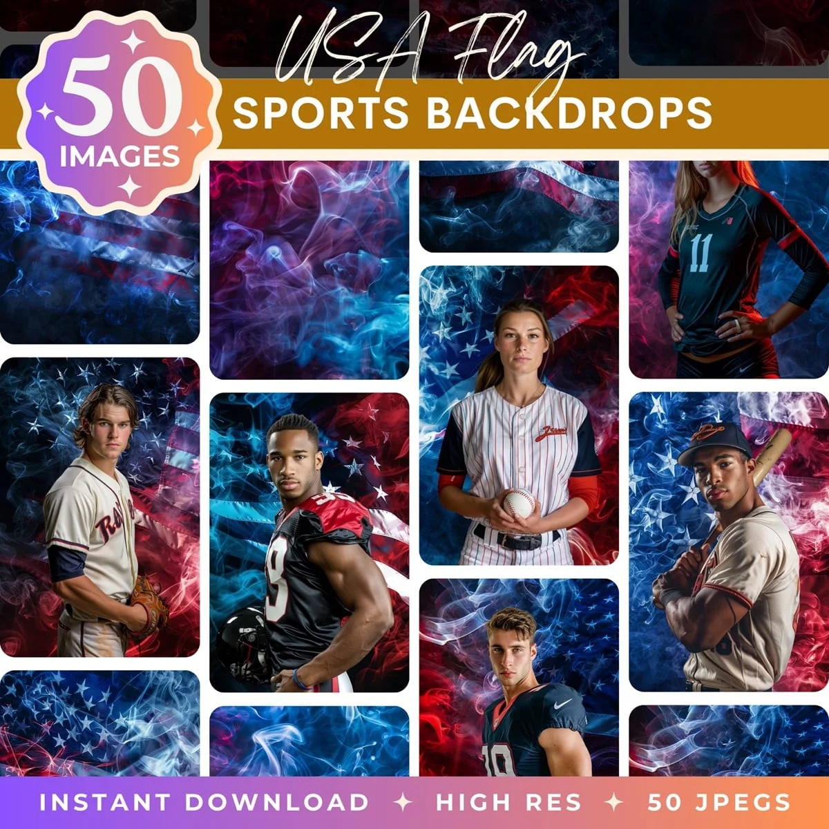 Sports Backgrounds - USA Flag