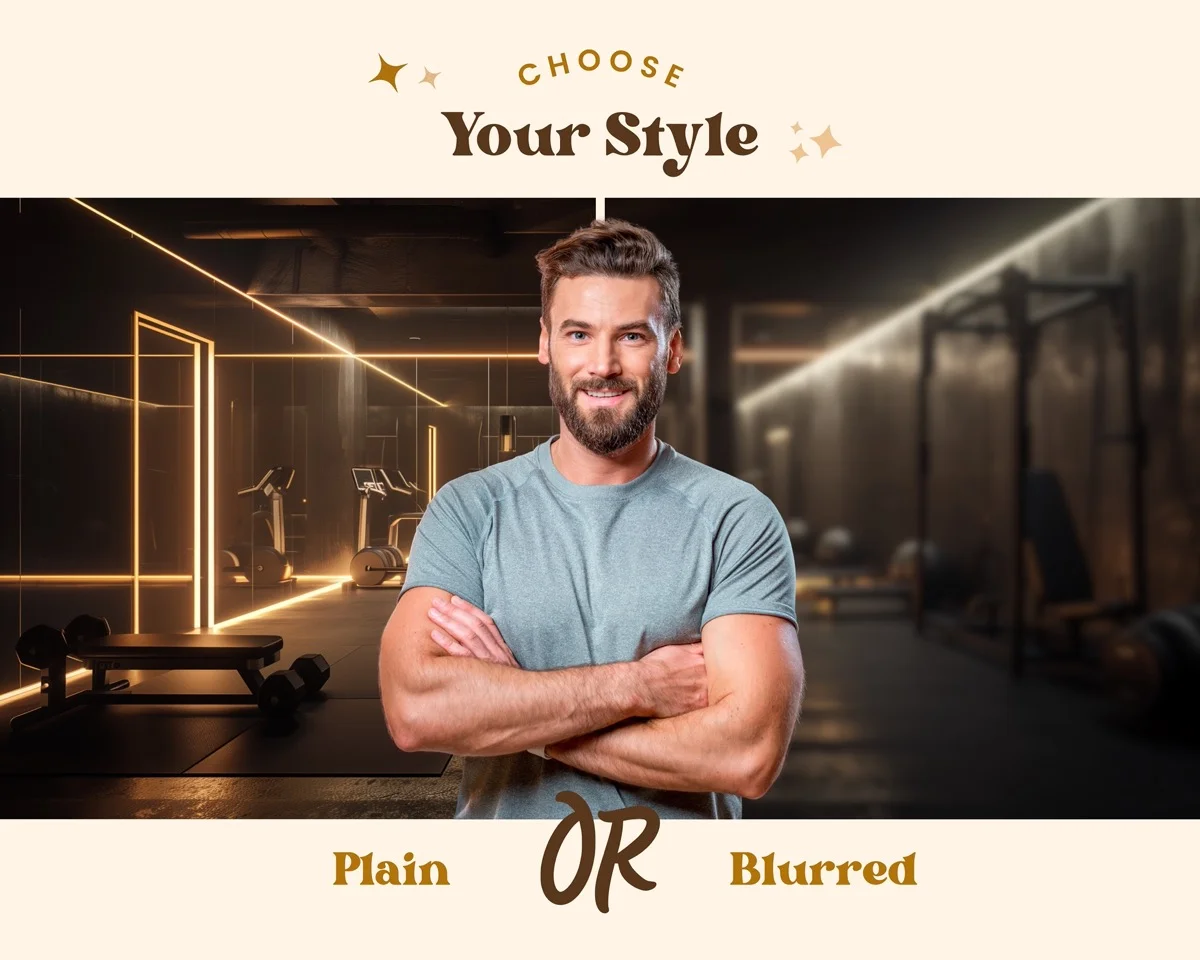 Zoom Backgrounds - Masculine Gym - what's included: 20 high-resolution backgrounds