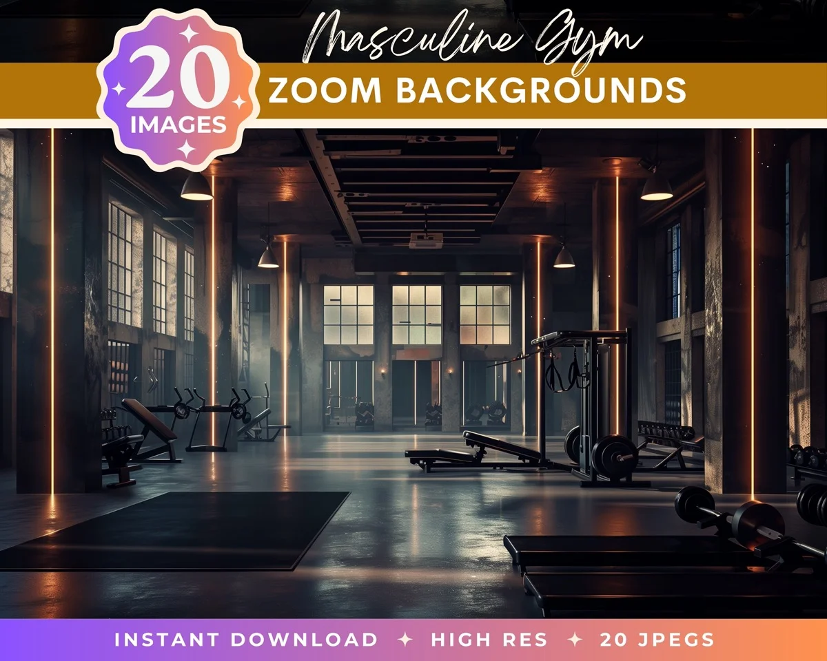 Zoom Backgrounds - Masculine Gym