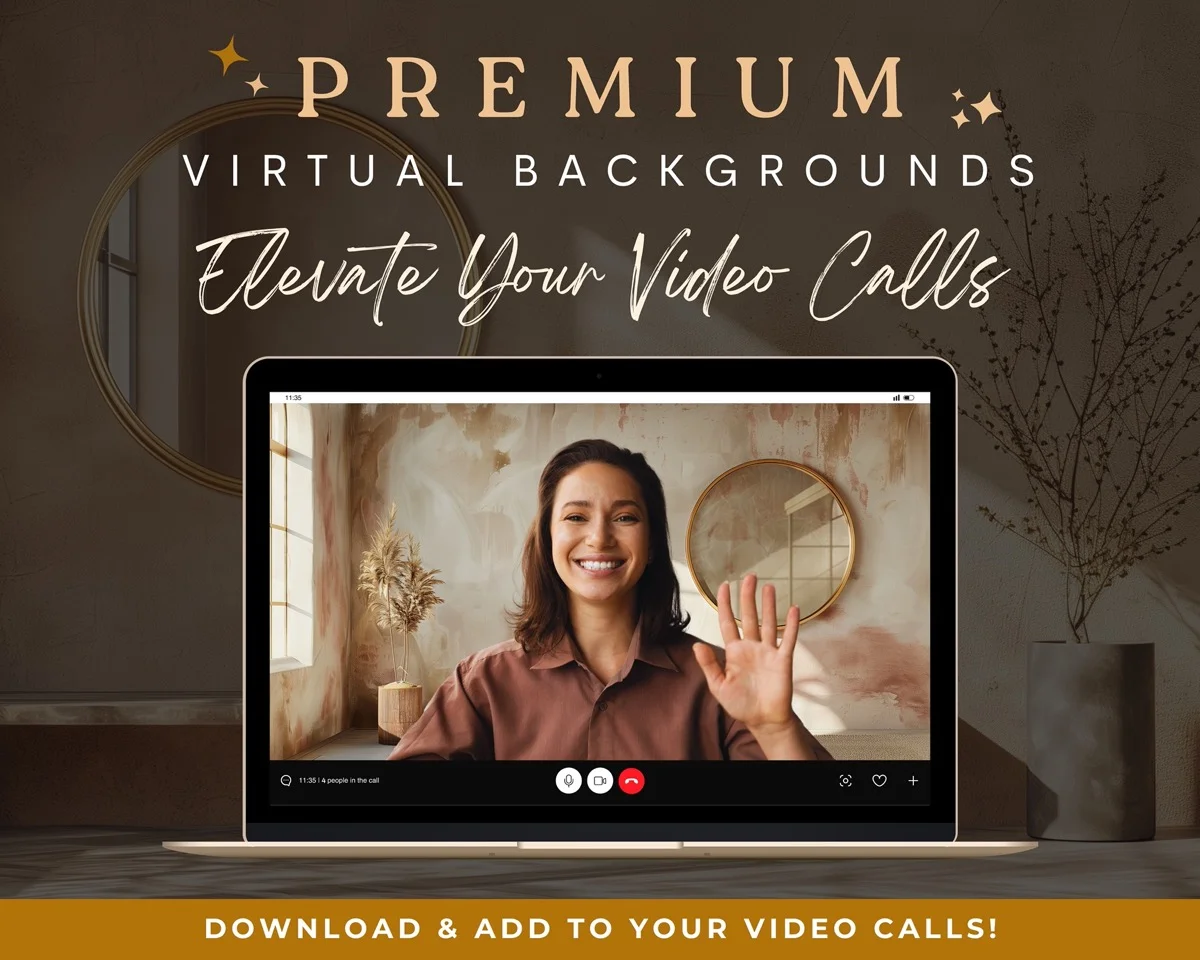 Zoom Backgrounds - Minimalist Neutral - premium digital backdrop collection preview