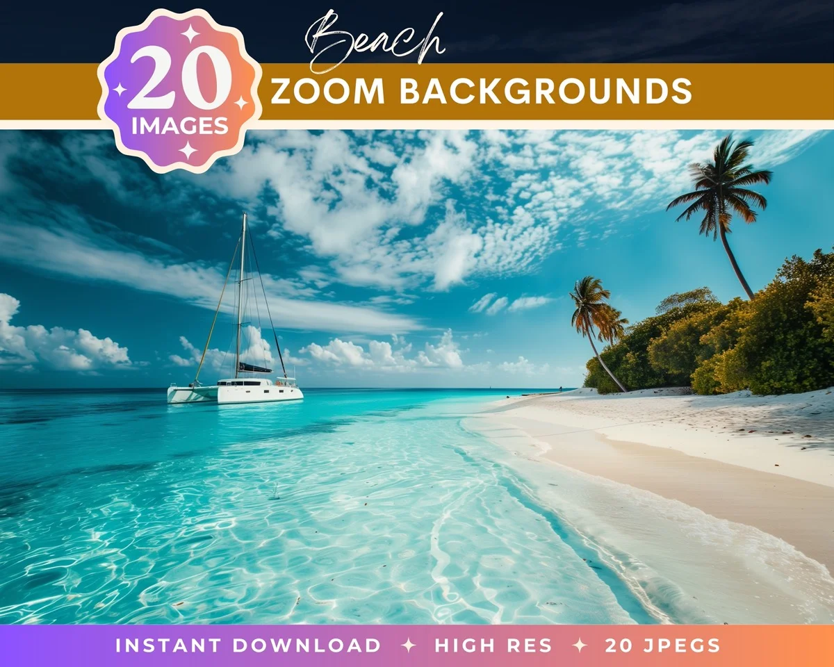Zoom Backgrounds - Beach