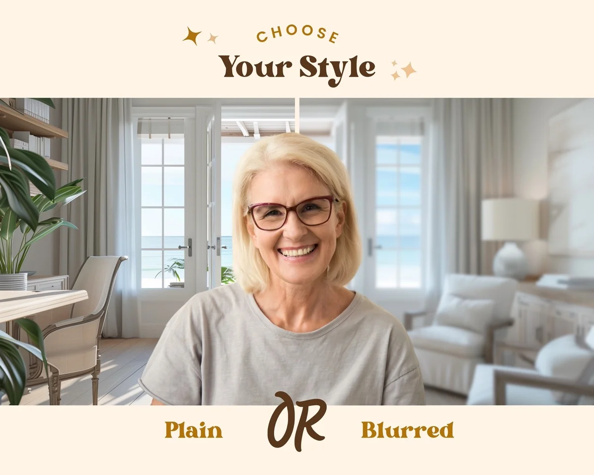 Zoom Backgrounds - Coastal Beach Home - what's included: 20 high-resolution backgrounds