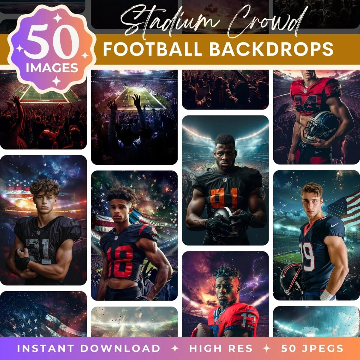 Football Backgrounds - Stadium Crowd