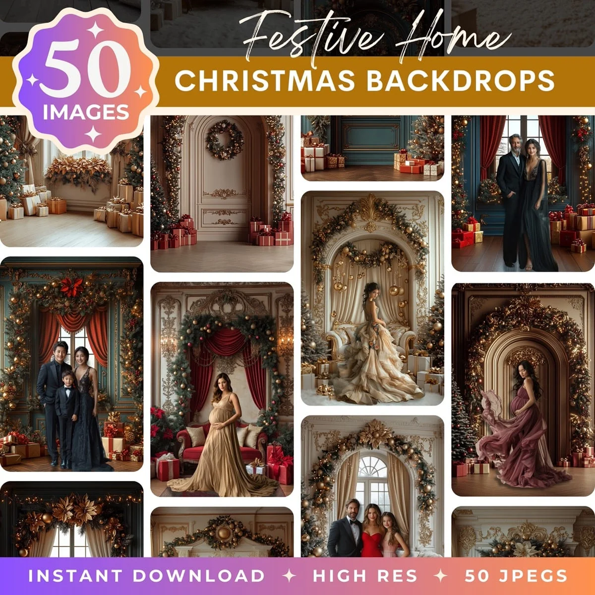 Christmas Backgrounds - Festive Home