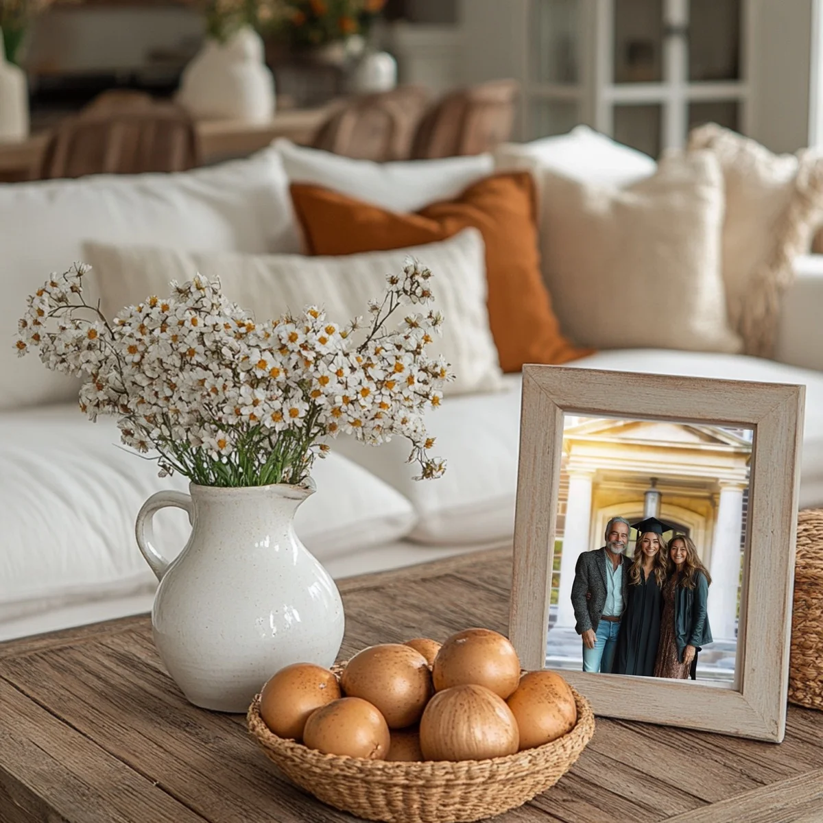 Graduation Backgrounds - Grand Entrance - wall mockup showing backdrop displayed in a real room setting