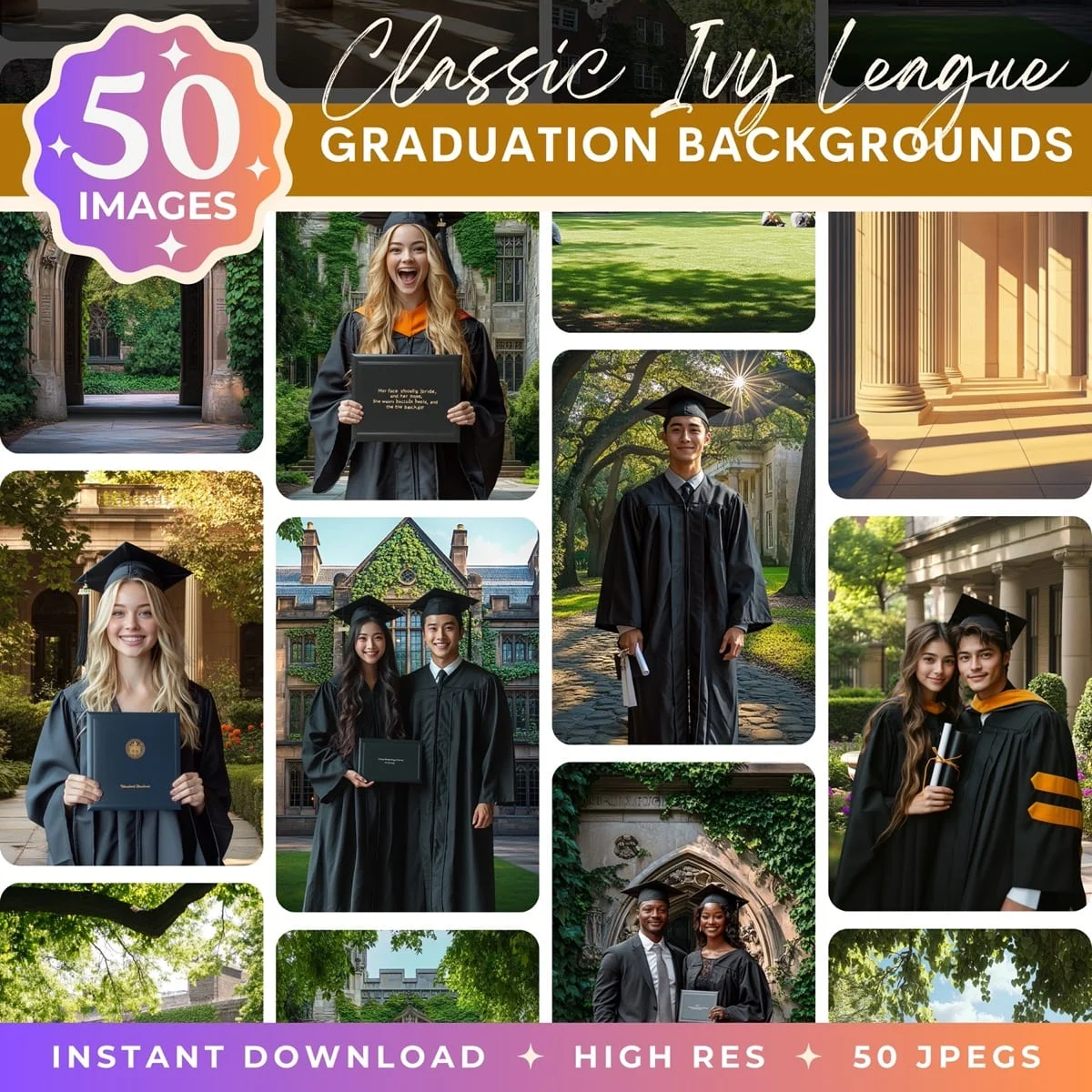 Graduation Backgrounds - Classic Ivy League