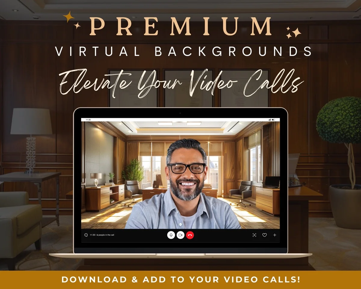 Zoom Backgrounds - Corporate Office - premium digital backdrop collection preview