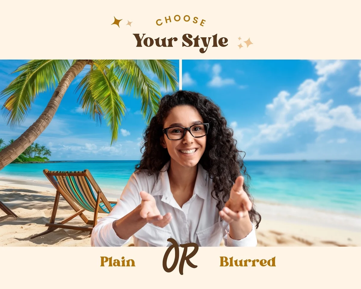 Zoom Backgrounds - Beach - what's included: 20 high-resolution backgrounds