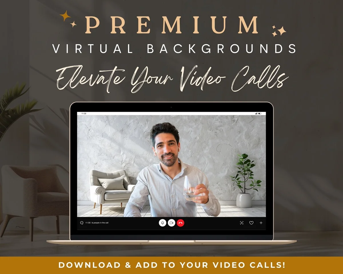 Zoom Backgrounds - Professional - premium digital backdrop collection preview