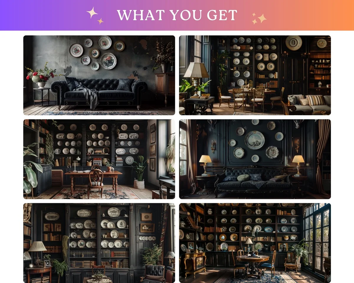 Zoom Backgrounds - Spanish Colonial - before and after photo composite example