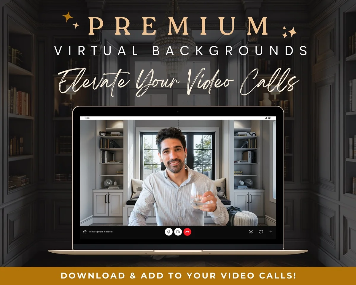 Zoom Backgrounds - Window Nook - premium digital backdrop collection preview