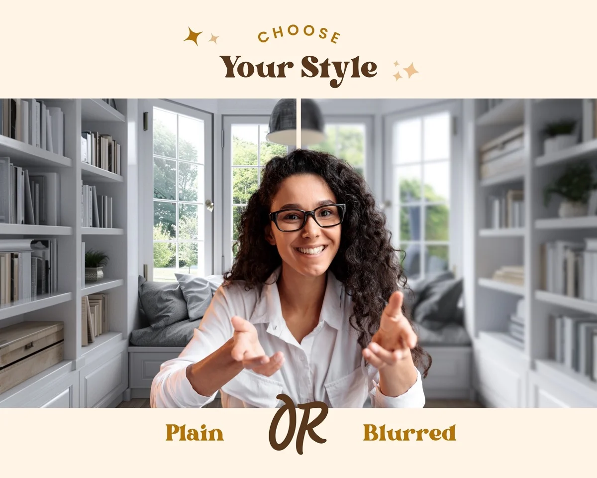 Zoom Backgrounds - Window Nook - what's included: 20 high-resolution backgrounds