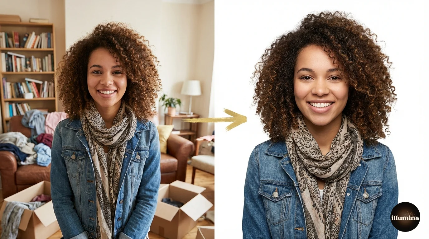 Comparison of free background remover tools showing the same portrait processed by different services