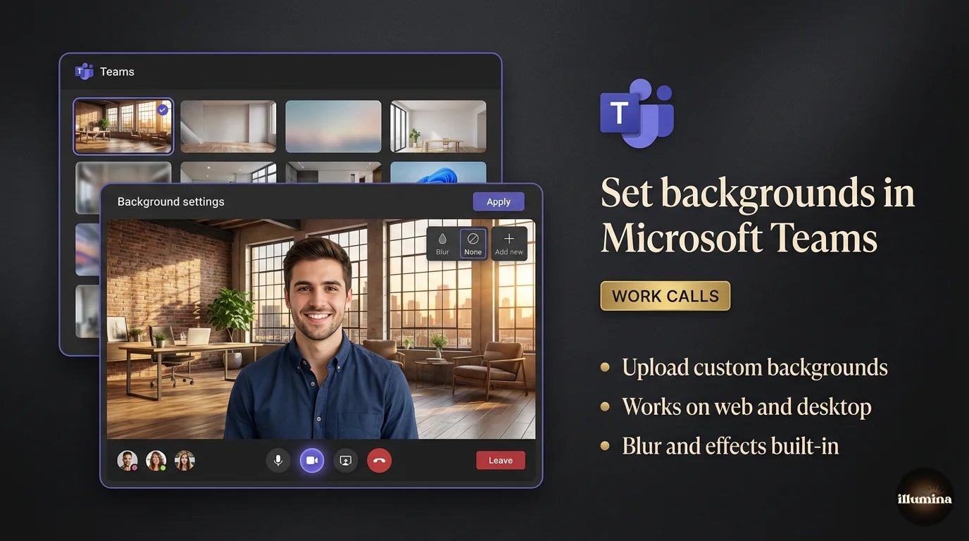 How to set a Microsoft Teams virtual background using the video effects panel