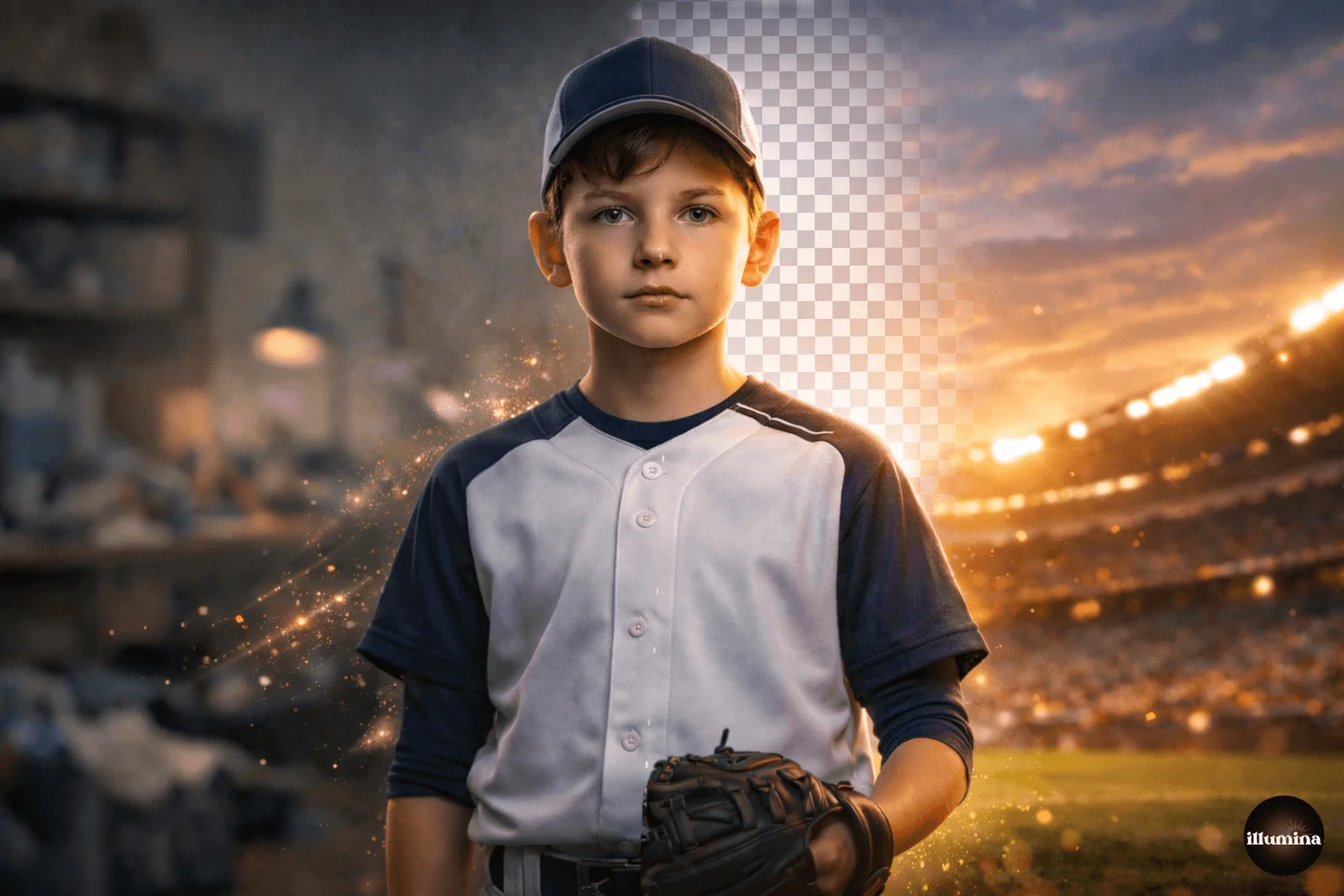 Remove background from photo before and after comparison showing original portrait and cleanly cut out result