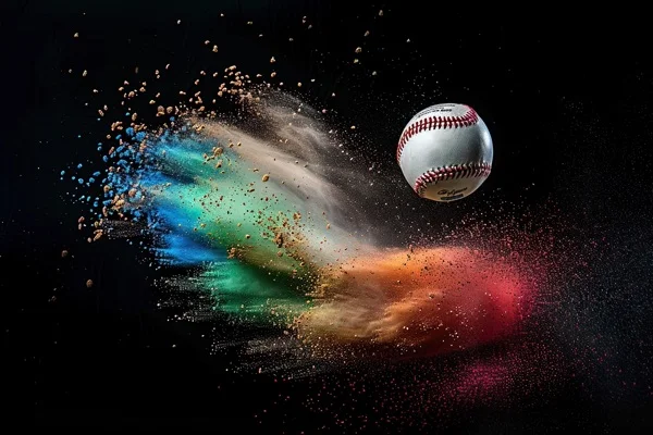 Baseball Backgrounds - Airborne In Color 1