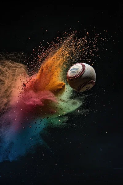 Baseball Backgrounds - Airborne In Color 4