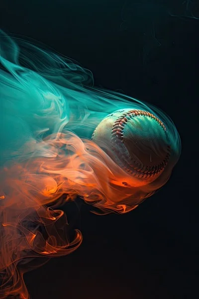 Baseball Backgrounds - Airborne In Color 10