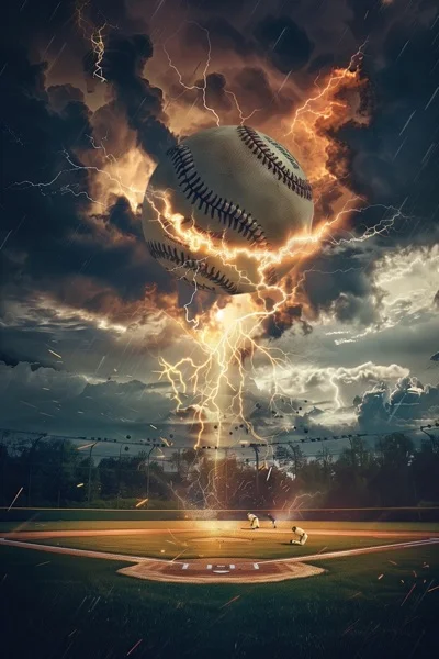 Baseball Backgrounds - Lightning 6