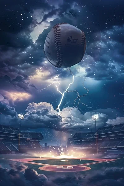 Baseball Backgrounds - Lightning 8