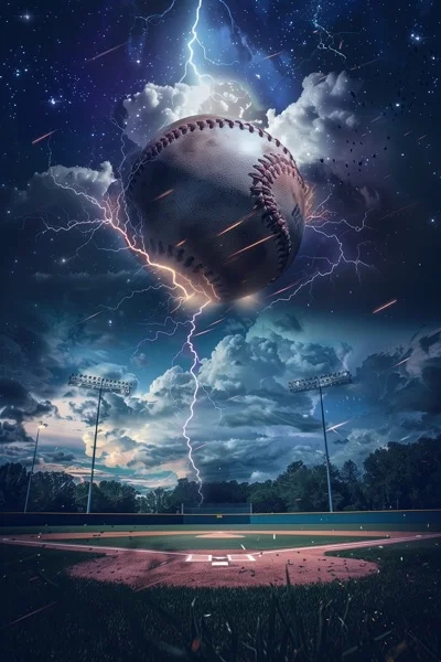 Baseball Backgrounds - Lightning 10