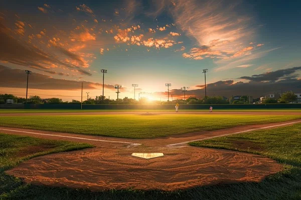 Baseball Backgrounds - Stadium at Dusk 1