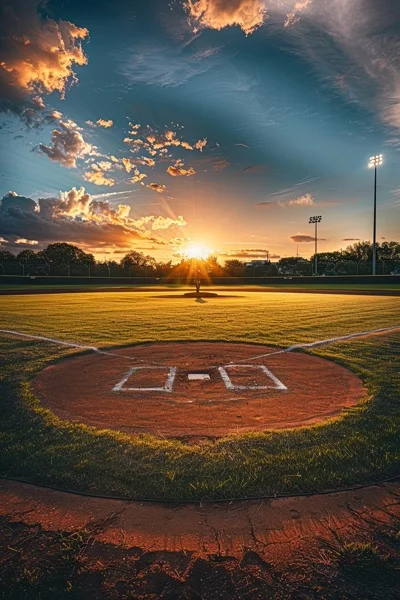 Baseball Backgrounds - Stadium at Dusk 2
