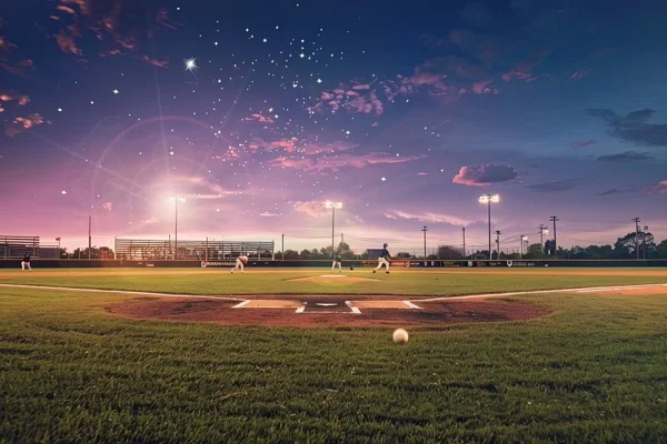 Baseball Backgrounds - Stadium at Dusk 3