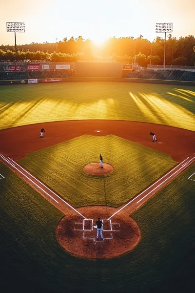 Baseball Backgrounds - Stadium at Dusk 4