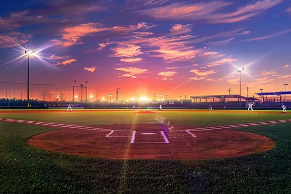 Baseball Backgrounds - Stadium at Dusk 5