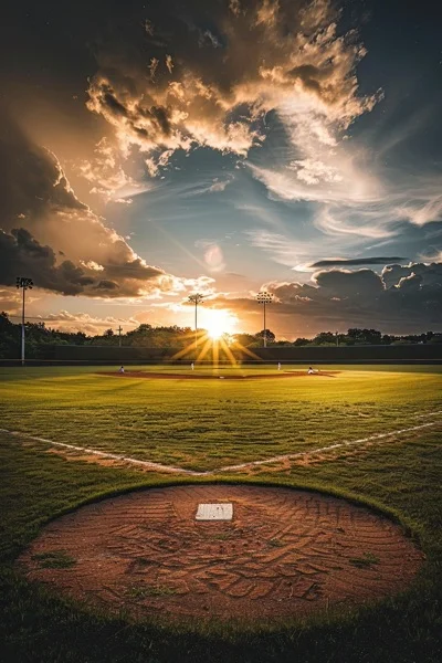 Baseball Backgrounds - Stadium at Dusk 6