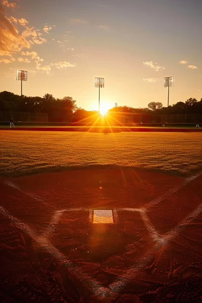 Baseball Backgrounds - Stadium at Dusk 7