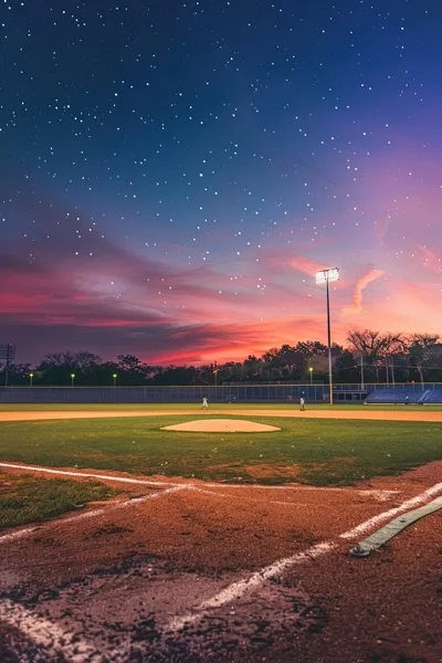 Baseball Backgrounds - Stadium at Dusk 8