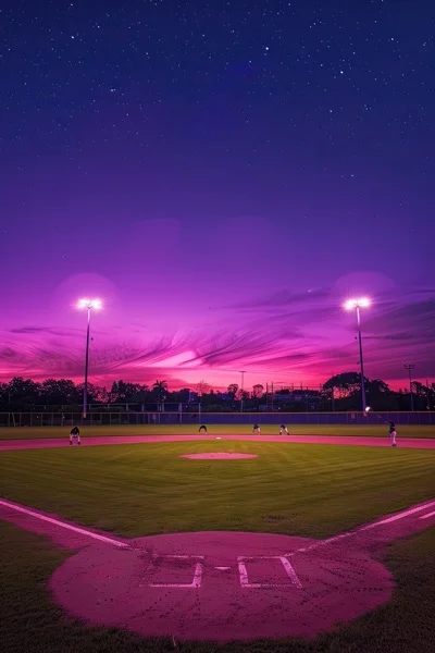 Baseball Backgrounds - Stadium at Dusk 9