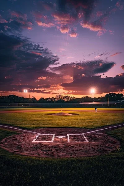 Baseball Backgrounds - Stadium at Dusk 10
