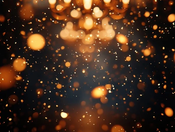 Graduation Backgrounds - Black & Gold Confetti 5