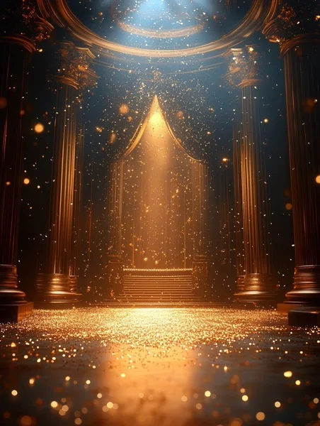 Graduation Backgrounds - Black & Gold Confetti 10