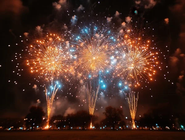 Graduation Backgrounds - Fireworks Celebration 5