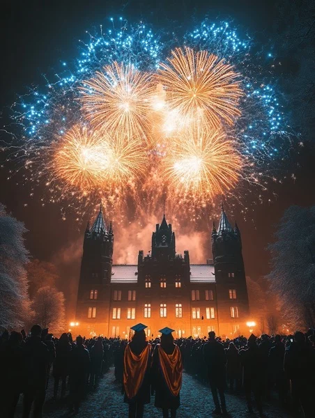 Graduation Backgrounds - Fireworks Celebration 10