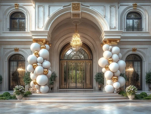 Graduation Backgrounds - White Marble Arch 3