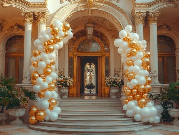 Graduation Backgrounds - White Marble Arch 5