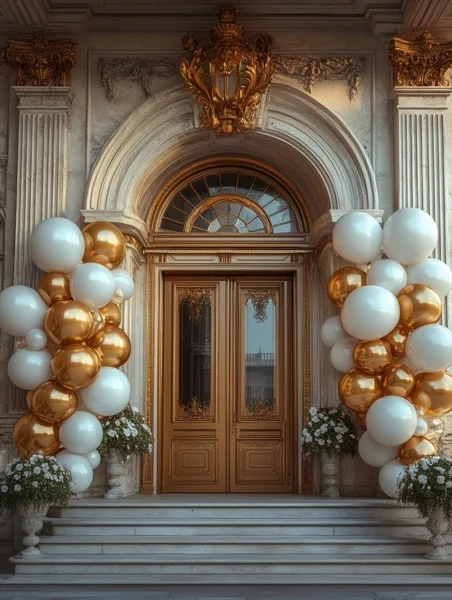 Graduation Backgrounds - White Marble Arch 9