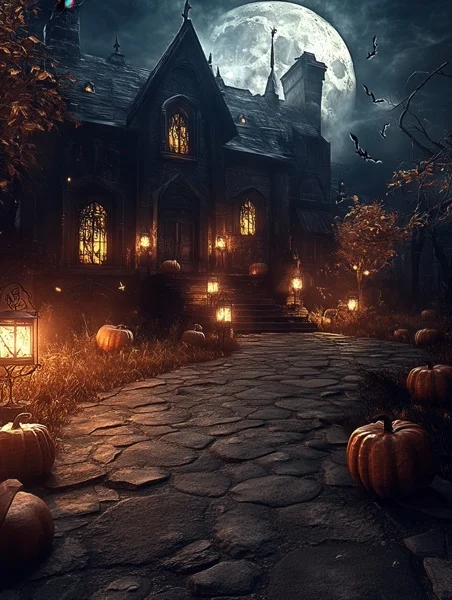 Halloween Backgrounds - Creepy Pumpkins 2