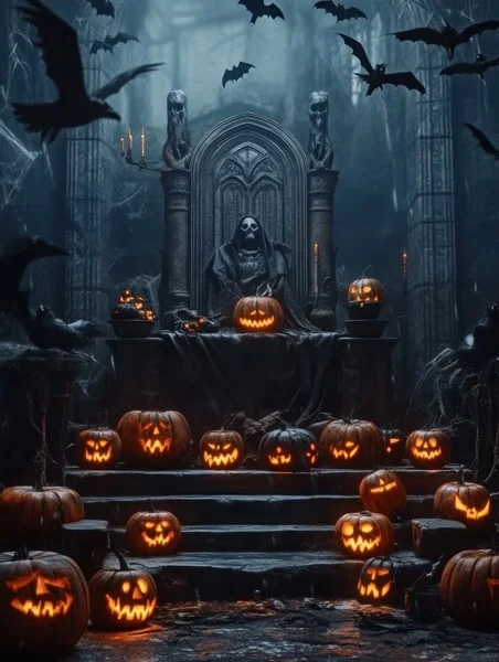 Halloween Backgrounds - Creepy Pumpkins 4
