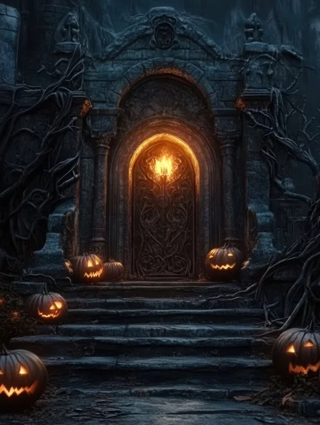 Halloween Backgrounds - Creepy Pumpkins 6