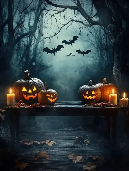 Halloween Backgrounds - Creepy Pumpkins 7