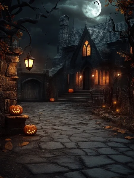 Halloween Backgrounds - Creepy Pumpkins 8