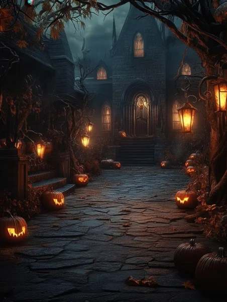 Halloween Backgrounds - Creepy Pumpkins 9