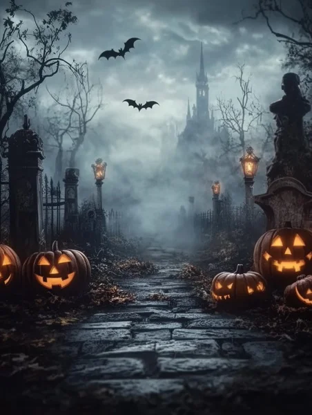 Halloween Backgrounds - Creepy Pumpkins 10
