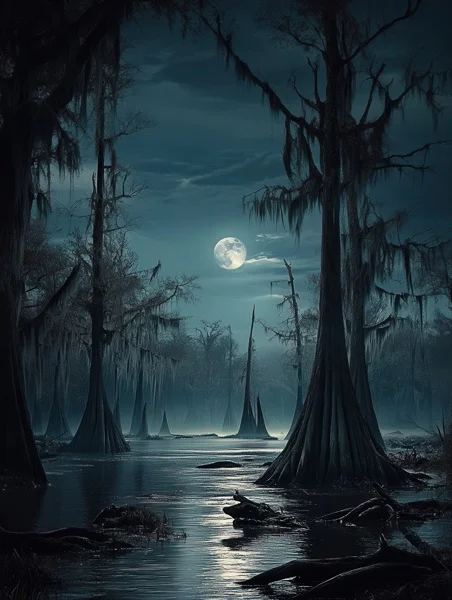 Halloween Backgrounds - Swamp Forest 9